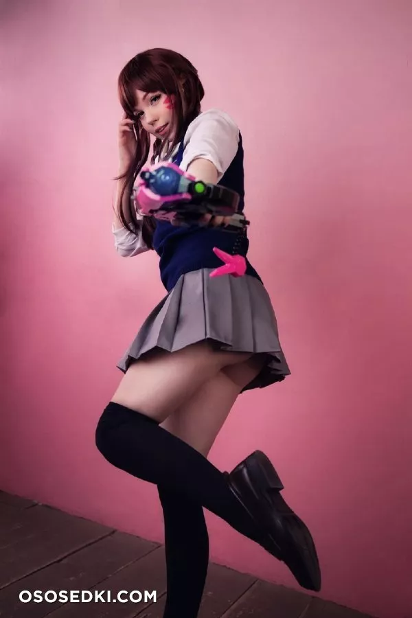 Caticorn Play. D.Va. Overwatch. Schoolgirl - 2