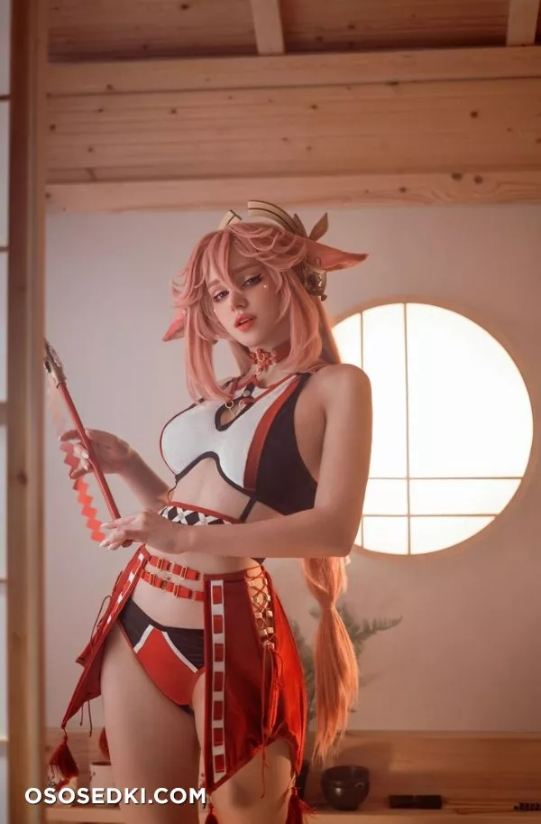 Shirogane_sama. Yae Miko. Genshin Impact. Lingerie - 2