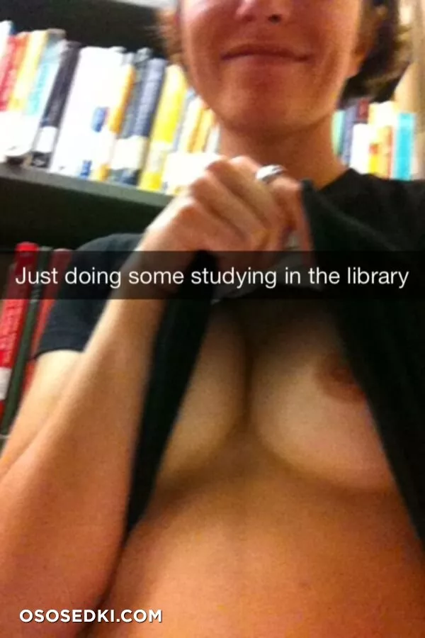Dirty Snapchat in the School Library ;) - 2